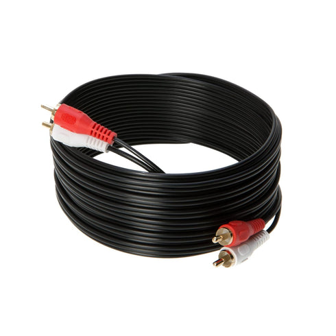 2RCA Male to 2RCA Male Composite Audio Cable, Gold Plated 3ft, 6ft, 10ft, 12ft, 25ft (25FT)...