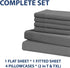 Home Collection Micro Caress Luxurious Sheet Set, 90 GSM 4 -Piece Full Size with 2 Additional Pillowcase, Gray Color...