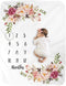 BUTTZO Milestone Blanket - Girl & Boy Baby Blankets, Large, Fleece, Monthly, Shower Gifts...