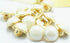 120pcs Pearl Buttons 10mm Small Pearl Half Resin Dome Cap Copper Base Buttons for Crafting Sewing Scarpbooking Scarf and Clothes,Mixed Color(Color...
