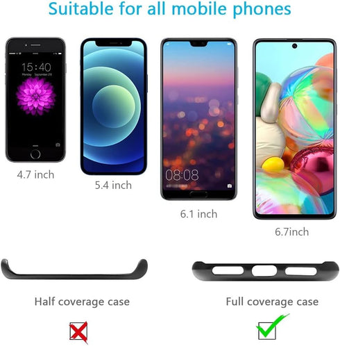 Universal Cell Phone Lanyard, Crossbody Lanyard Adjustable Detachable Nylon Neck Strap, Compatible with All Mobile Phone, with Keychain and 2 Patc...