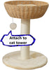 10-Pack Cat Tree Tower Accessories Replacement Attachment Ball Toy, Replaceable Cat Dangling Toy with Bell (Cream-White)...