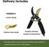 Secateurs, Premium Titanium Garden Pruning Shears, Gardening Scissors, Bypass, Ergonomic Shape, Garden Secateurs, Professional Hand Pruners, Hedge...