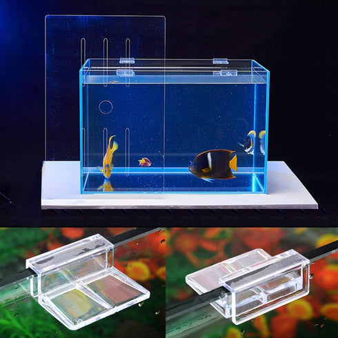 OIIKI 6 PCS Aquarium Glass Cover Clip, Clear Acrylic Support Holder, Aquarium Lid Clips Clamps, for Aquarium Fish Tank (6mm)...