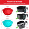 2 Pack Air Fryer Silicone Liners Pot for 3 to 5 QT, Basket Bowl, Replacement of Flammable Parchment Paper, Reusable Baking Tray Oven Accessories, ...