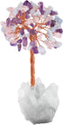 mookaitedecor Amethyst & Rose Quartz & Aquamarine Crystal Tree on Rock Crystal Cluster Stone Base Money Tree of Life for Good Luck Table Decoratio...