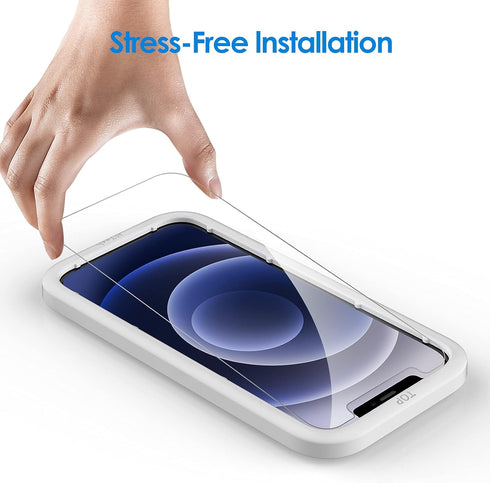 JETech Screen Protector Compatible with iPhone 12/12 Pro 6.1-Inch, Tempered Glass Film with Easy-Installation Tool, 2-Pack...