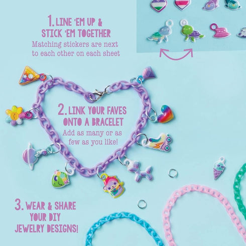 Craft-tastic DIY Glow in The Dark Charm Bracelets – Design 4 Customizable Bracelets with 120+ Easy-to-Make Puffy Sticker Charms – Creative Arts & ...