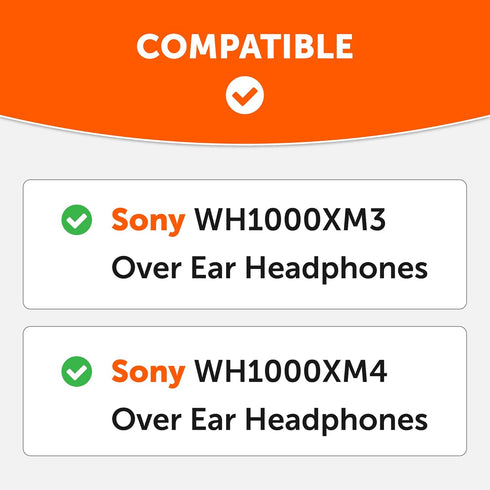 WC BandZ XM3 / XM4 - Silicone Headband Cover for Sony WH1000XM3 & WH1000XM4 Headphones by Wicked Cushions | Enhanced Comfort, Style, & Sweat Prote...