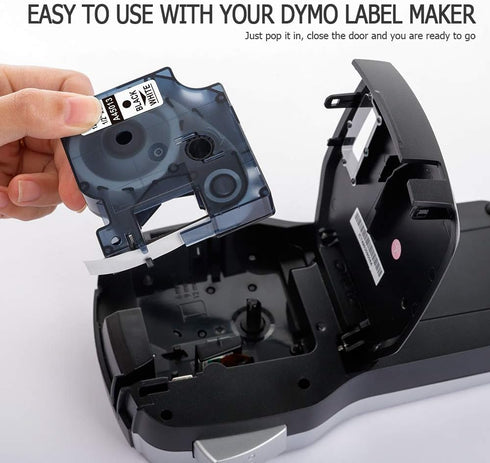Oozmas Replacement for DYMO LabelManager 150 160 280 420P 360D Refill, Compatible with Dymo D1 Label Maker Tape 45013 S0720530, Label Manager Tape...