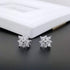 YOQUCOL Flower Snowflake Shape Cubic Zirconia Crystal Clip On Earrings CZ Not Pierced Ear Jewelry For Women...
