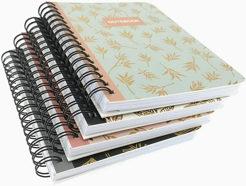 ALIMITOPIA 4 Pack A6 Spiral Notebook Journal,Wirebound Ruled Sketch Book NotePad Diary Memo Planner,A6 Size(5.7X4.1) & 80 sheets (Leaf)...