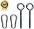 Hammock Hanging kit by Maky Outdoors. Heavy Duty - Load Capacity 600 lb. Hammock Hooks and carabiners for Hammock Stand, Yoga hammocks, Swing, Cha...