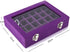 24 Grids Velvet Glass Ring Earrings Jewelry Box Earrings Organiser Storage Holder Display Case...