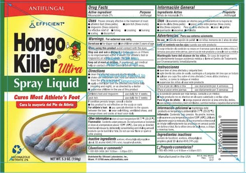 Hongo Killer Antifungal Ultra Spray Liquid 5.3oz - Athlete's Foot Treatment...