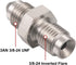 3AN Male to 3/8-24 Male Inverted Flare Stainless Steel Brake Adapter Fitting Connector...