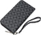 Women's wallet Large capacity travel zipper wallet multi card men's mobile phone change wallet (Black)...