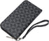 Women's wallet Large capacity travel zipper wallet multi card men's mobile phone change wallet (Black)...