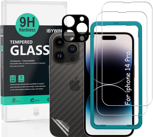 Ibywind Screen Protector for iPhone 14 Pro 6.1",with Metal Camera Lens Protector,no bubble,easy to install...