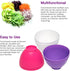 6 Pcs Silicone Mixing Bowls, 0.49 QT Reusable Silicone Bowl, Silicone Bowls for Melting Chocolate, Silicone Pinch Bowls for Sauce, White, Pink, Pu...