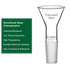Glass Short Stem Powder Funnel with O.D. 50 mm at Top, Durable Borosilicate Glass Filter with 24/40 Inner Joint...