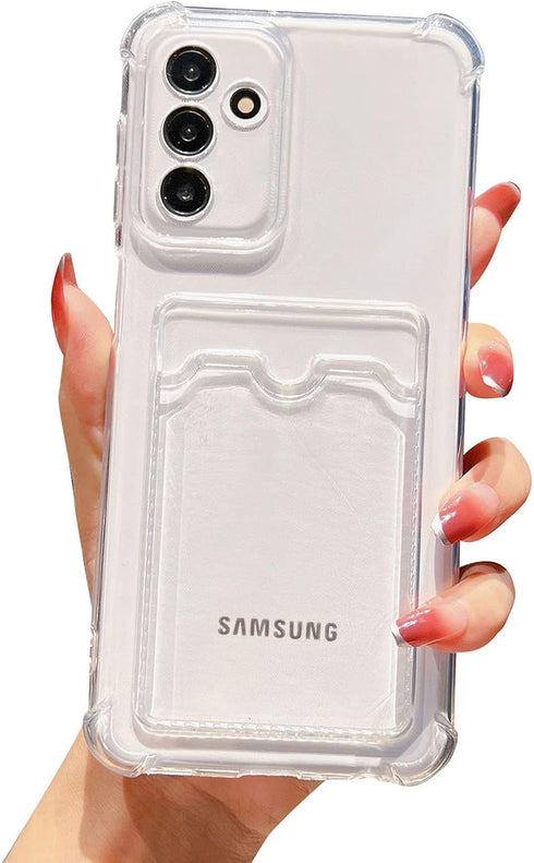 Tuokiou Compatible with Samsung Galaxy S23 FE Phone Case,Camera Lens Protection Cut Card Holder Soft Shockproof Wallet Case for Galaxy S23 FE Case...