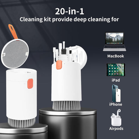 Kristen Keyboard Cleaner Kit, 20 in 1 Multi-Tool Kit for Electronic Devices, Keyboard Cleaning Brush, Headphones Cleaner Kit for iPhone AirPods, K...