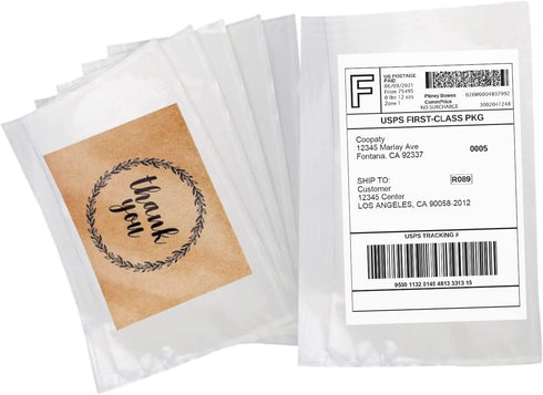 6" x 9" Adhesive Packing List Envelopes Clear Plastic Mailing Shipping Envelope Pouch (50 Bags)...