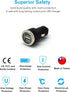 Cliff-Top® 3.3 Amp Ultra Fast USB Car Charger (Auto Shunt) for Auto, Truck, Motorcycle, and Marine - Made in Taiwan (Black)...