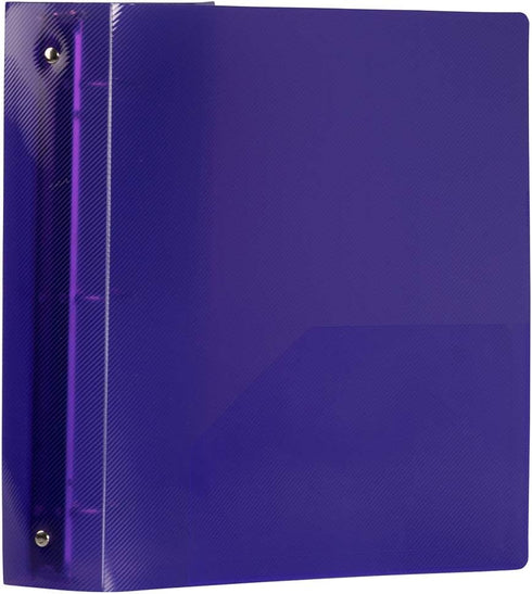 JAM PAPER Plastic 2 inch Binder - Purple 3 Ring Binder - Sold Individually...