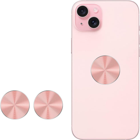 Metal Plate Sticker 2 Pack for Magnetic Phone Car Mount Holder Cradle Adhesive (Compatible with Magnetic Mounts) - CD pattern 1.26 inch Round Univ...