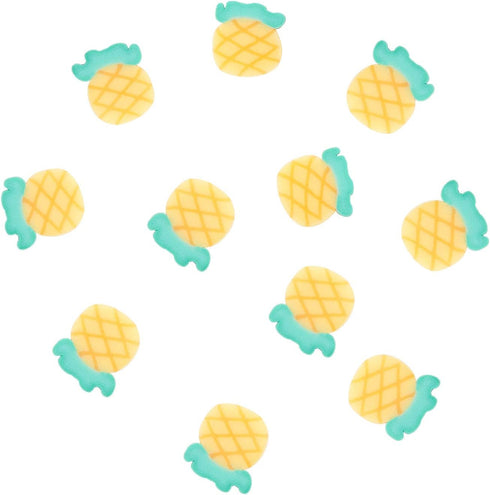 LiQunSweet 3500 Pcs Fake Pineapple Fruit Shape Slice Decoden Nohole Charms Handmade Polymer Clay Cabochons for Decorations DIY Cake Dessert Phone ...