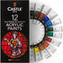 Castle Art Supplies 12 x 12ml Acrylic Paint Set | Value Beginner Set for Starters or Adult Artists | Quality Intense Colors | Smooth to Use on Ran...
