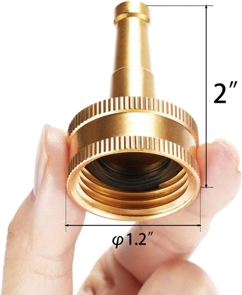 Jet Nozzle Power Washer for Garden Hose, Heavy Duty Brass Jetnozzle with Garden Hose Shut off Valve, Water Hose Nozzle High Pressure Powerful Wash...