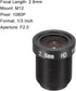 uxcell 2 Pcs CCTV Camera Lens 2.8mm Focal Length 1080P F2.0 1/3 Inch Wide Angle for CCD Camera...