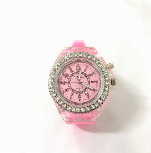 CdyBox Silicone Bling Watch LED Luminous Colorful Lights Sport Watches Girls Boys Wristwatch...