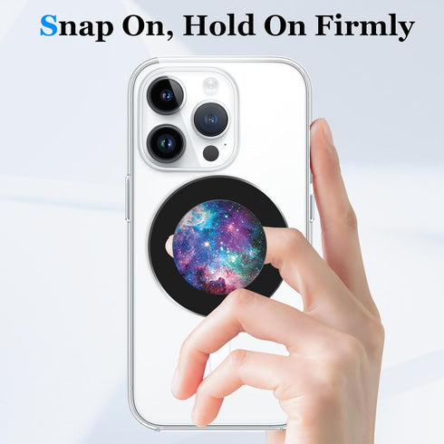 Compatible with MagSafe Phone Grip Socket, Magnetic Expanding Phone Stand iPhone Finger Holder Compatible with MagSafe Accessories, iPhone 15 14 1...