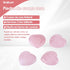 4pcs Healing Crystal Rose Quartz Carved Heart Shaped Shiny Stone Reiki Balancing Semi-Precious Decor Polished Adorn Decoration...