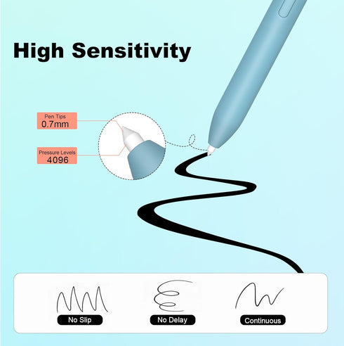 Stylus Pen for Samsung Galaxy Tab S6 Lite/S7 FE /S7+/S8/S8+, Galaxy Note 20?Note 20 Ultra 5G, with 4096 Pressure Sensitivity (Light Blue)...