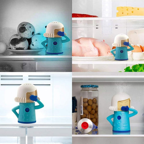 Cool Mama Refrigerator Cleaner, Microwave Oven Steam Fridge Odor Absorber Kitchen Equipment Easily Crud in Minutes Steam Cleans with Water and Vin...