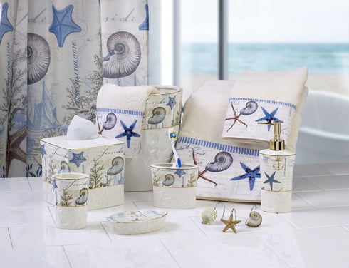 Avanti Linens - Tumbler, Guest Bathroom Essentials, Nautical Inspired Home Decor (Antigua Collection)...