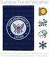 Breeze Decor Proud Grandparent Sailor Garden Flag Armed Forces Navy USN Seabee United State American Military Veteran Retire Official House Banner...