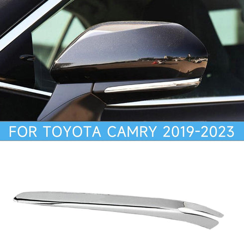 Chrome Rear View Mirror Molding Trim Car Left Side Door Mirror Guard Strip Decoration for Toyota Camry 2019 2020 2021 2022 2023 Driver Side Replac...