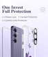 GVIEWIN for Samsung Galaxy S24 Case Floral, with Screen Protector & Camera Lens Protector, Hard PC&TPU Bumper Clear Shockproof Protective Women Ph...