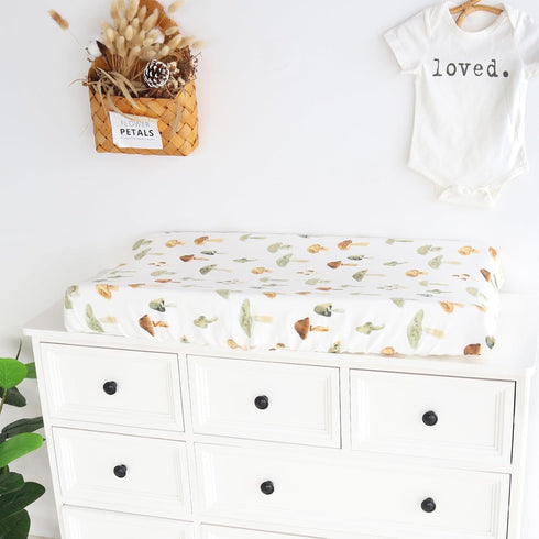 LifeTree Muslin Changing Pad Cover for Baby Girls Boys, 70% Viscose from Bamboo and 30% Cotton Natural Comfort Diaper Change Table Pad Covers, Sof...