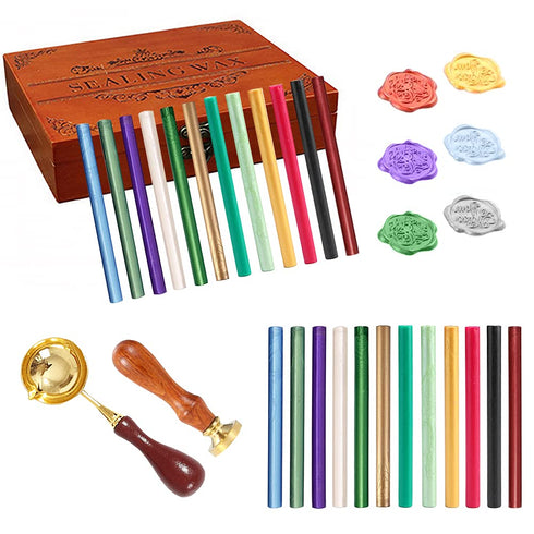 Wax Seal Sticks, Afobby 15 Pieces Glue Gun Sealing Wax Sticks for Wax Seal Stamp, Pink Wax Sealing Sticks for Wedding Invitations, Cards, Envelope...