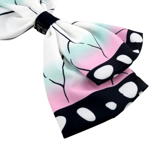 Bow Tie Bow Knot Hair Pin Ties Accessories props decorations head wear for Demon Slayer Shinobu Nezuko Tanjirou Cosplay use (Kochou Shinobu)...