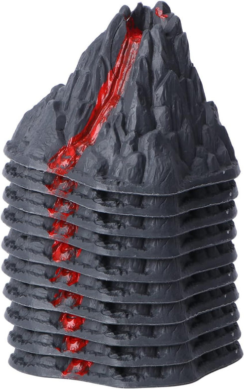 DECHOUS 10pcs Fake Volcano Decor, Volcano Documentary Science Kit Volcano Landscape Model for Scientific Education...