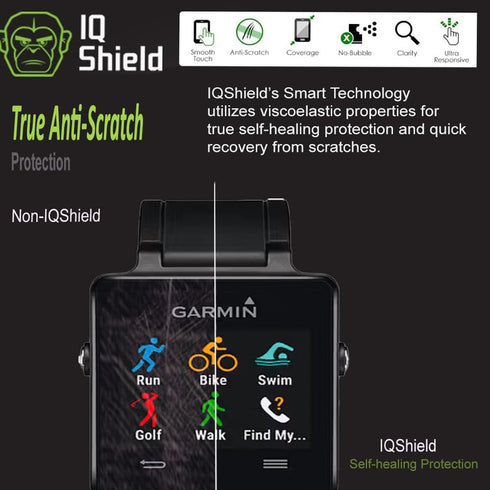 IQShield Screen Protector Compatible with Garmin Vivoactive (2015)(6-Pack) Anti-Bubble Clear TPU Film...