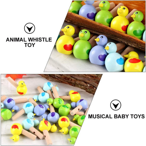 Kisangel 4pcs Bird Whistle Noisemaker Toy Baby Educational Toys Animal Wooden Whistle Children Toy Whistle Toy for Kids Whistle Plaything Animal W...